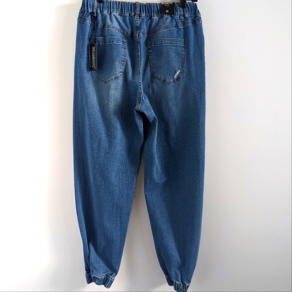 𝅺BLANKNYC High Waist Denim Joggers Jeans 28 pull on elastic waist - Picture 2 of 9